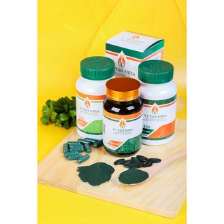 Tảo xoắn Hira Spirulina nguyên chất 100% hàng chính hãng viên công nghệ cao Hoà Lạc