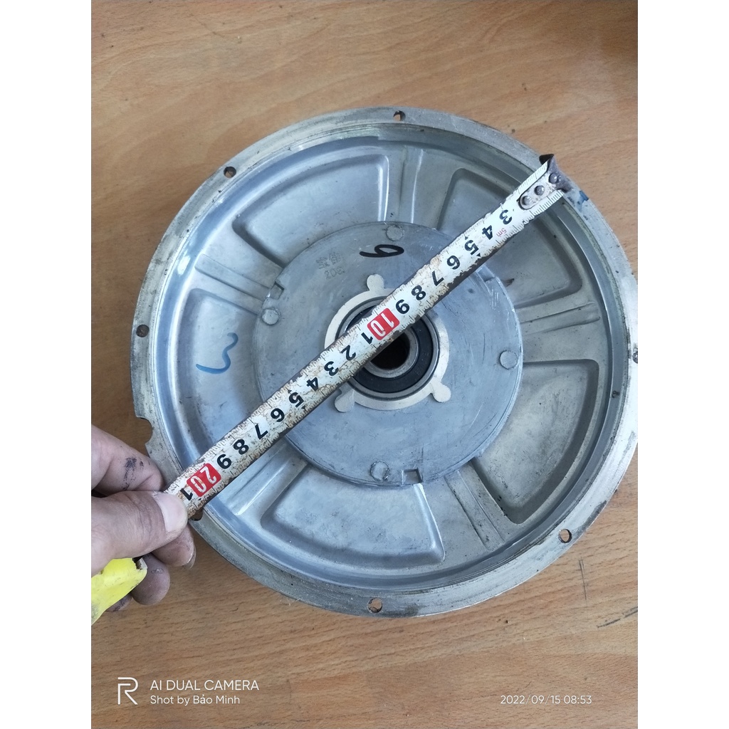 Năp động cơ xe điện vành 10, bi 6204 kích thước như hình
