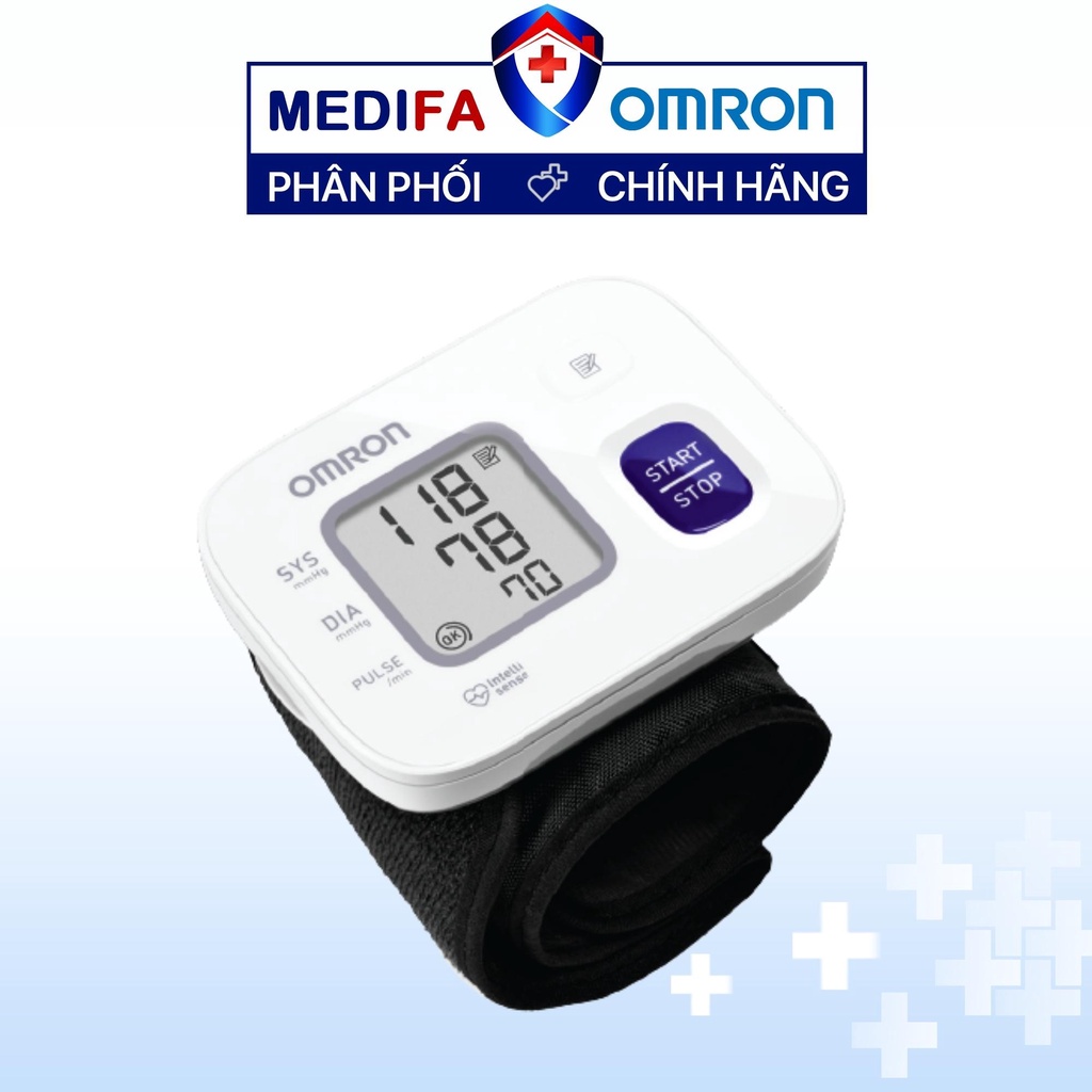 Máy đo huyết áp Omron điện tử cổ tay cao cấp HEM-6161 chính hãng - Thiết bị y tế gia đình Medifa