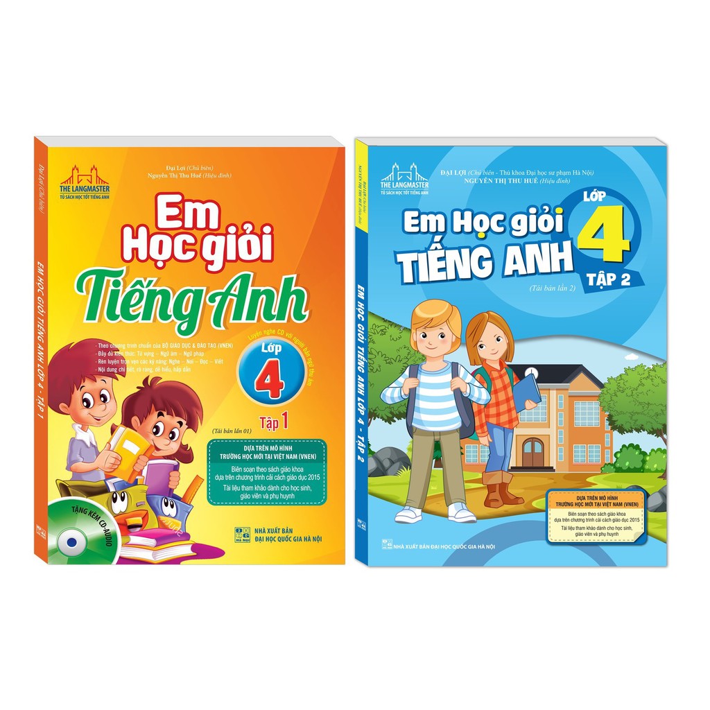 Sách - Combo Em học giỏi tiếng Anh lớp 4 tập 1 + Tập 2