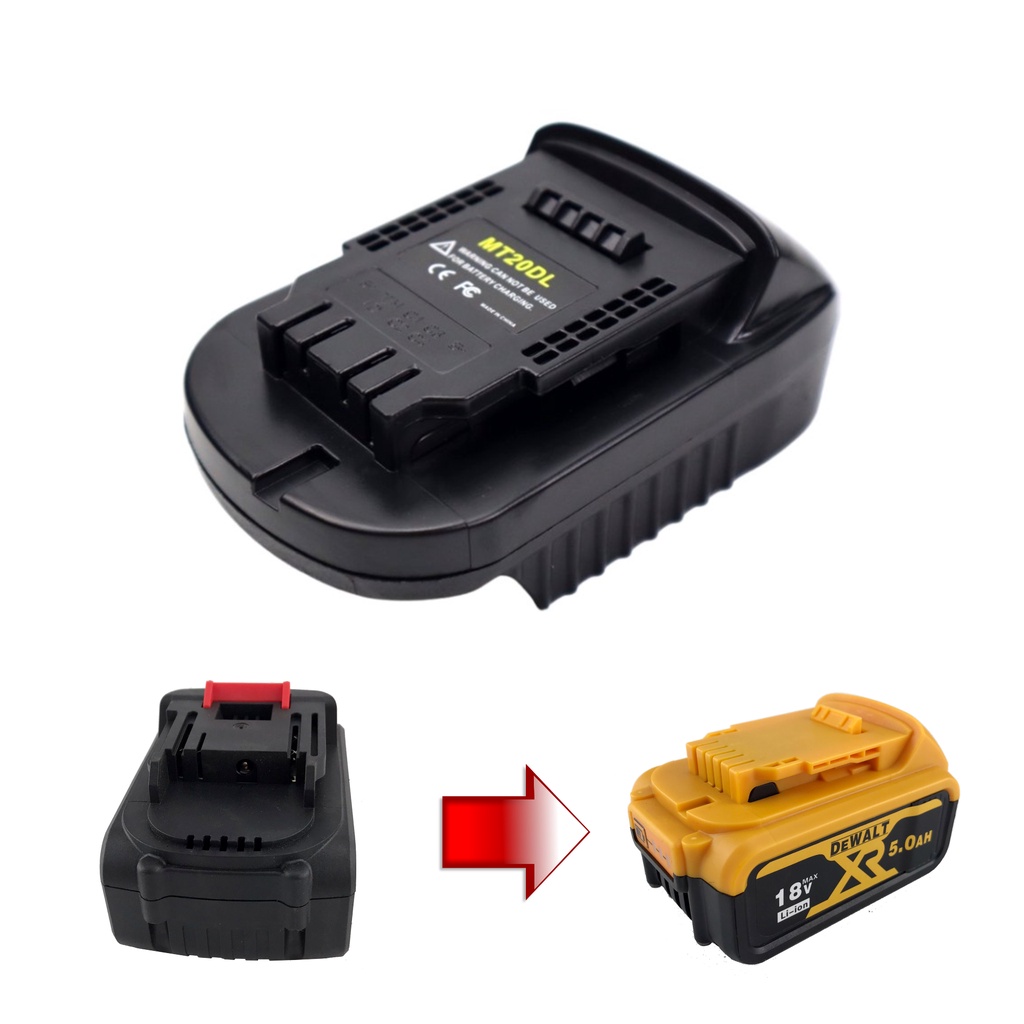 Đế chuyển pin Makita 18v thành pin Dewalt 18v 20v tiện lợi MT20DL