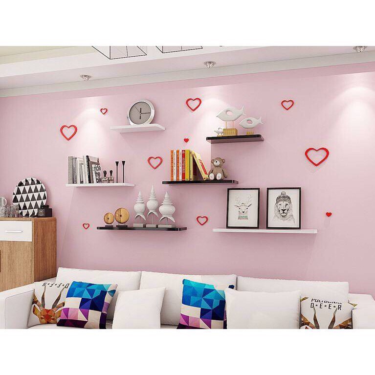 [XẢ LỖ] kệ treo tường thanh ngang Bộ 3 thanh 40cm sâu 13cm Gỗ lõi xanh chống ẩm cao cấp