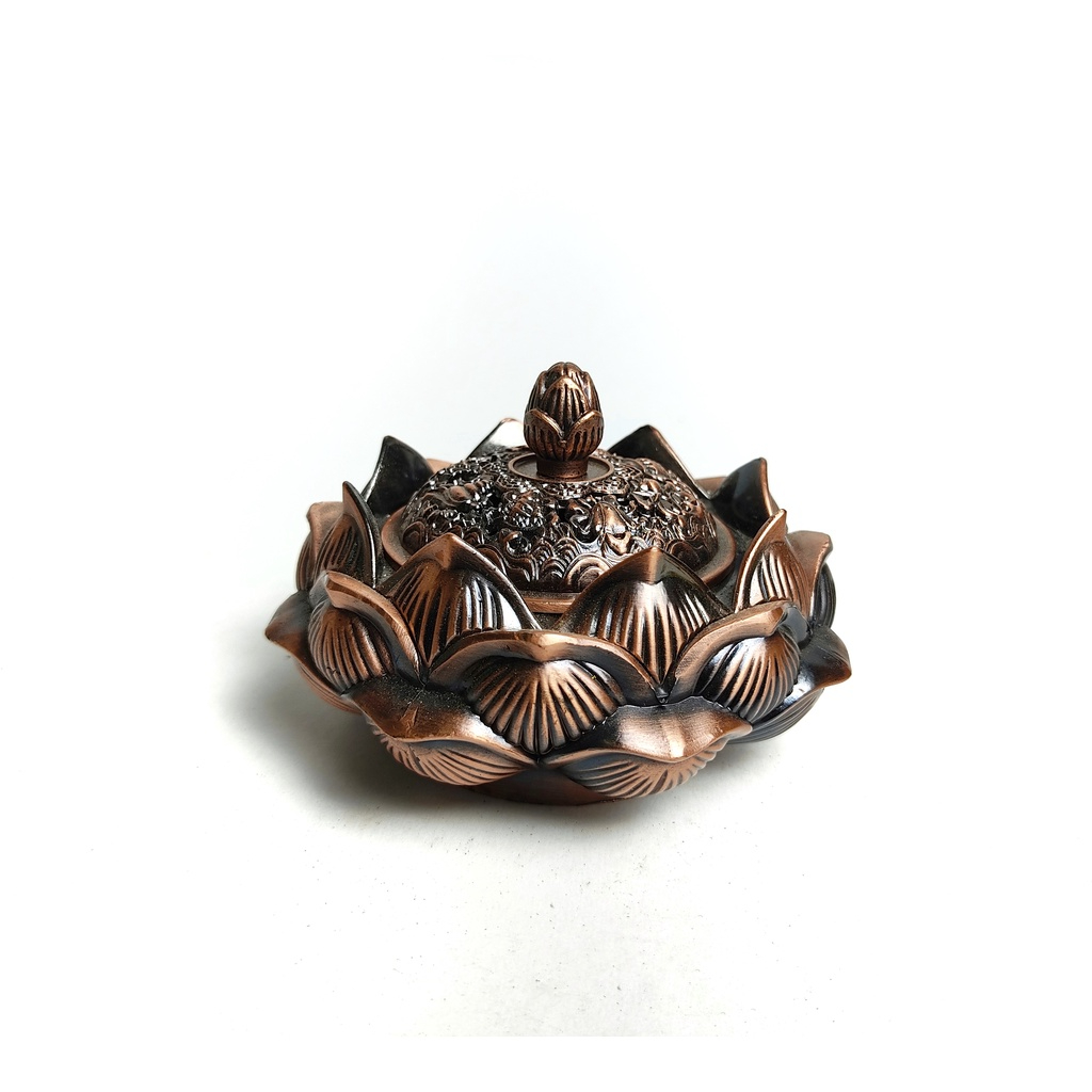Lư hương đồng hình bát sen xông trầm- Nhơn Phát