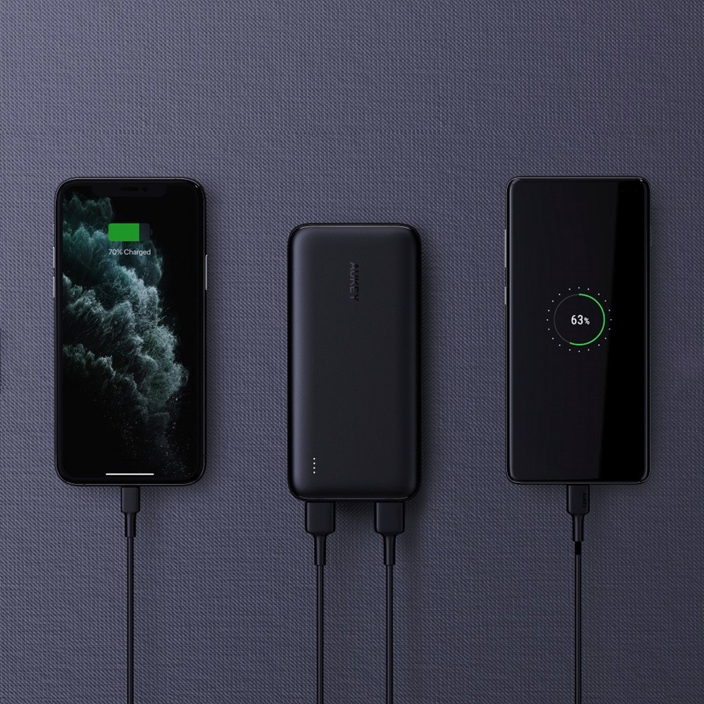 Pin Sạc Dự Phòng Aukey PB-N73S / N83 PD 18W 10000mAh Siêu Mỏng, Sạc Nhanh USB-C PD 18W (in),USB-A PD 18W (out)