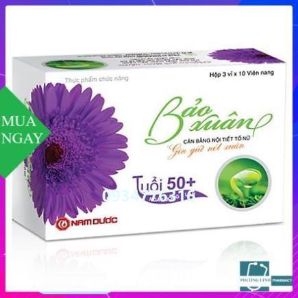 Viên uống bảo xuân tím tuổi 50+ cân bằng nội tiết và gìn giữ nét xuân, hộp 30 viên