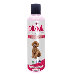 Sữa tắm chó mèo dưỡng ẩm khử mùi diva hồng 260 ml
