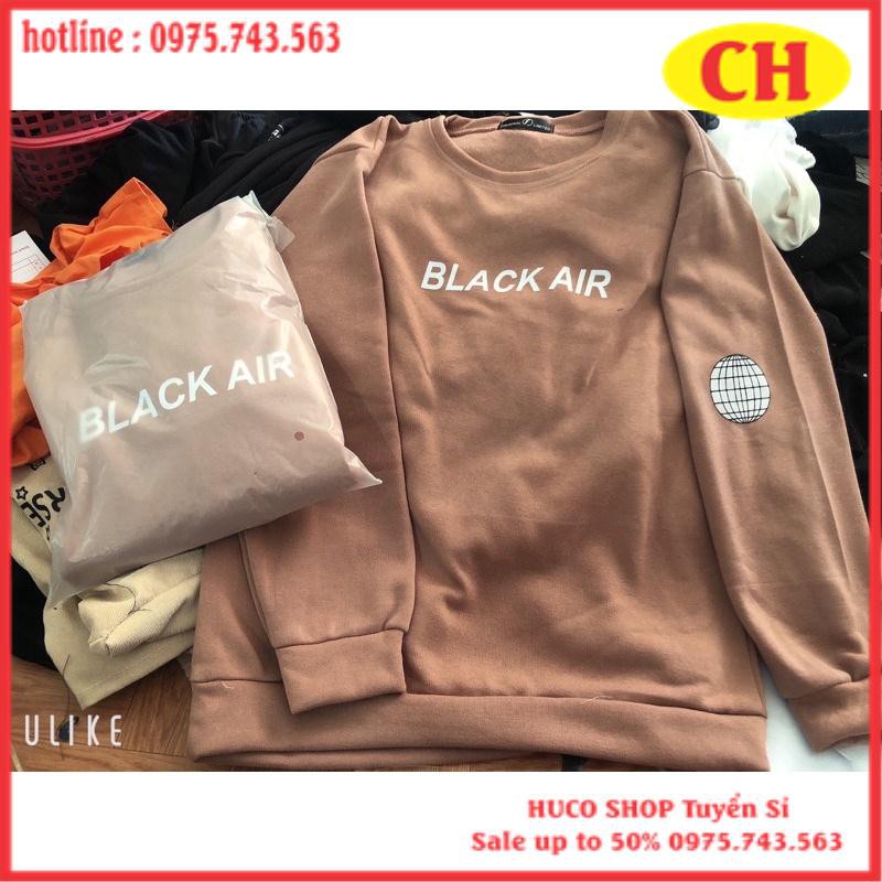 Áo Thun sweater Dài tay BLACK nam nữ, Áo nỉ cổ tròn trần bông màu nâu  tay bồng form thụng hodie unisex freesize | BigBuy360 - bigbuy360.vn