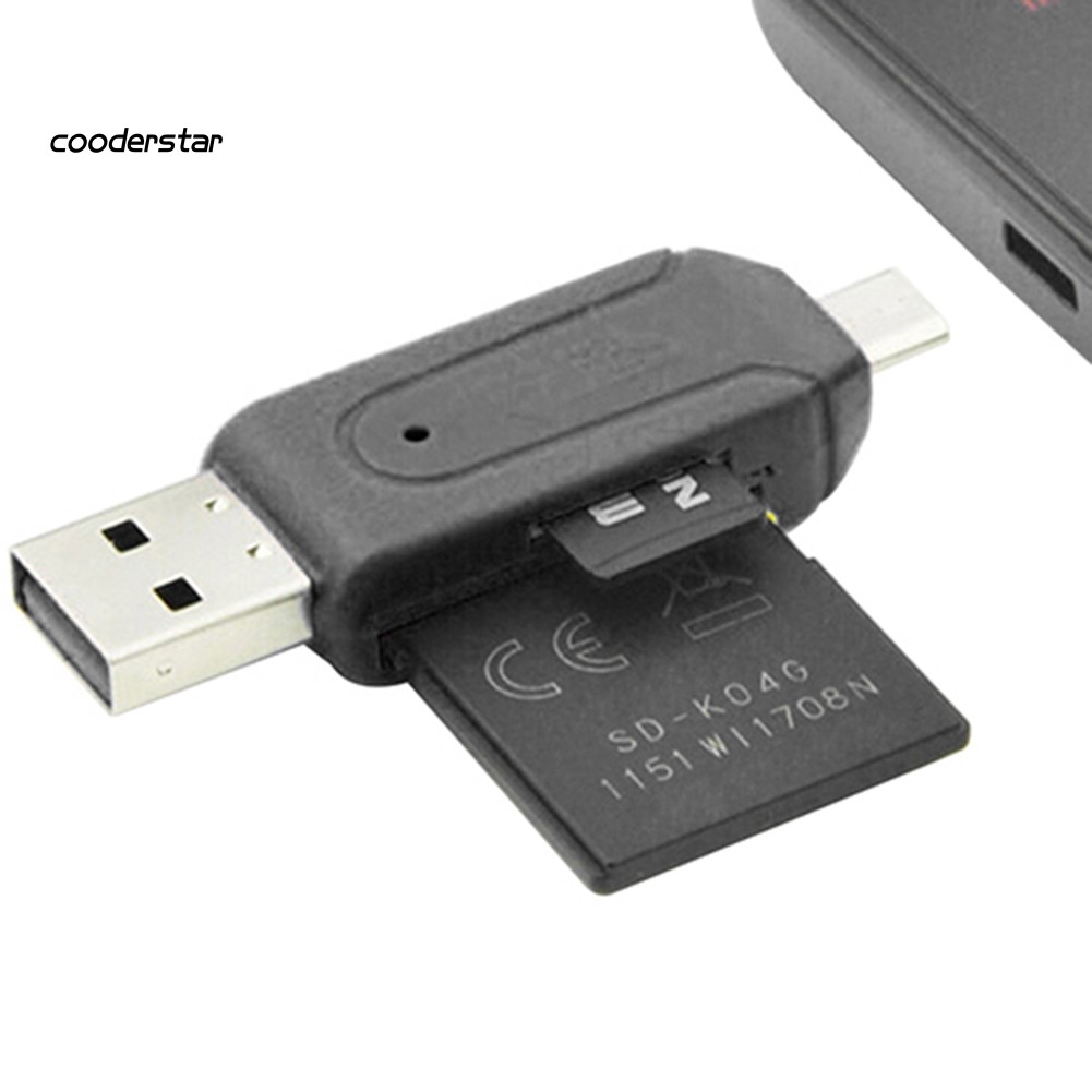 Đầu Đọc Thẻ Nhớ Usb Otg 2 Trong 1 Cho Điện Thoại / Máy Tính