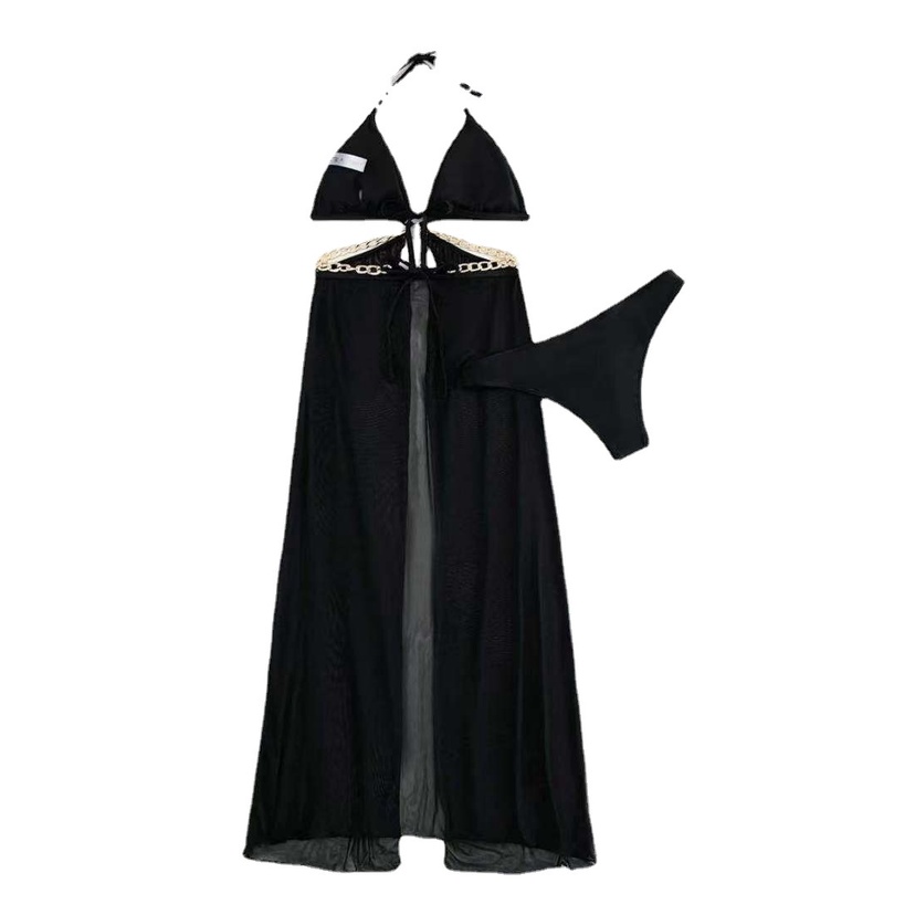 Bộ bikini phối lưới màu đen phong cách Bohemia H408 | BigBuy360 - bigbuy360.vn