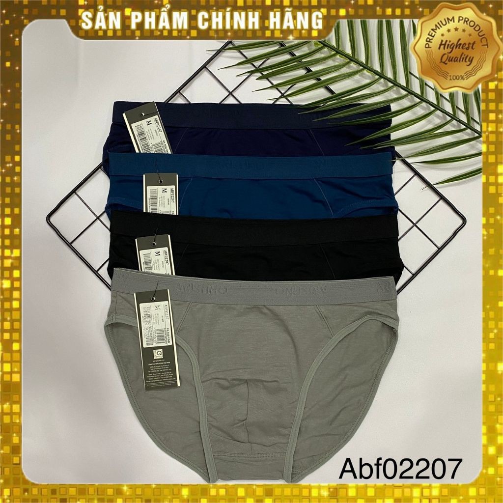 Quần sịp nam tam giác ARISTINO sợi chitosan cao cấp - ABF02207 có XXL