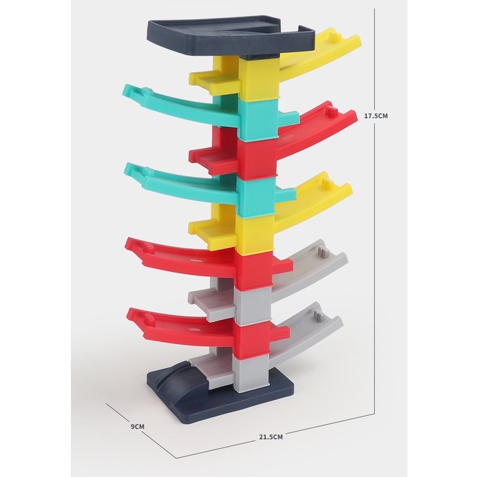 [Hàng mới về] Đồ chơi Xe trượt 9 tầng - Đồ chơi Thả Xe gỗ Trượt - Xe cầu trượt tốc độ