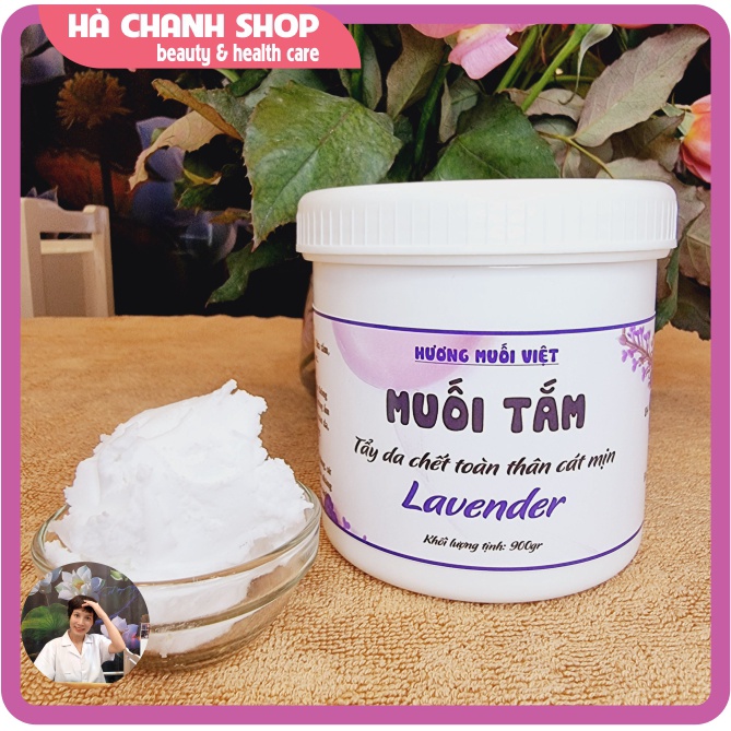 900gr Muối Tắm Tẩy Tế Bào Chết Toàn Thân Lavender Hương Dạng Cát Mịn Muối Tắm Trắng Cá Nhân Spa