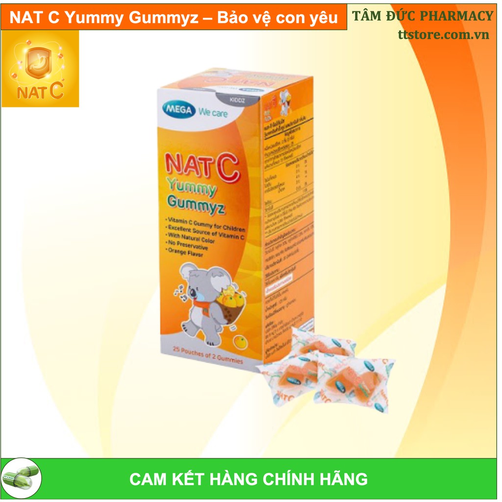 New nat c yummy gummyz - mega we care hộp 50 viên - kẹo dẻo natc - ảnh sản phẩm 3