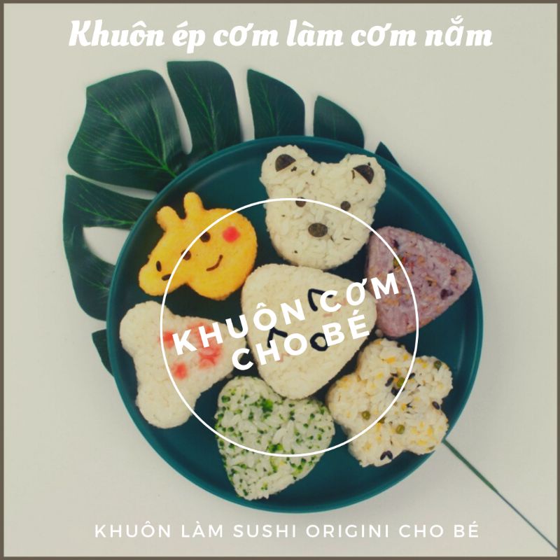 Bộ 7 khuôn làm cơm nắm, làm sushi origini cho bé