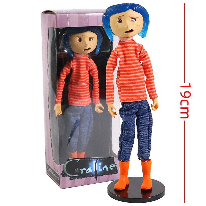 Áo Mưa 7 "ABS / PVC Cho Búp Bê Neca Coraline Sọc Vàng / San Hô
