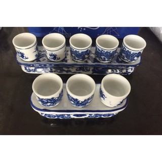 Bộ 3 ly - 5 ly cúng có đế bát tràng