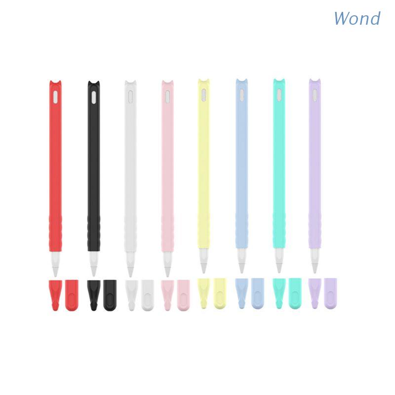 Wond 1Set Silicone Case Protective Cap Nib Holder for iPad Apple Pencil 2nd Generation Touch Pen Stylus Cover Accessories