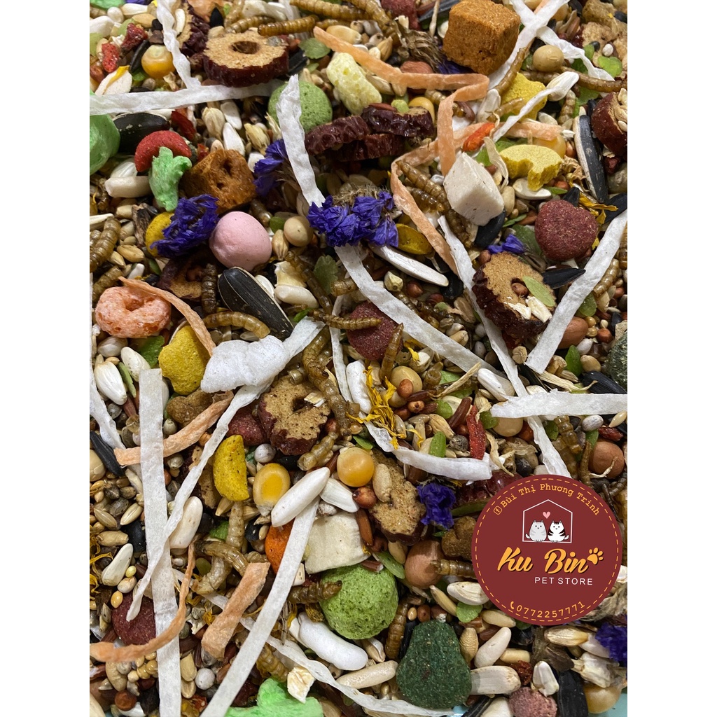 [Mã 44FMCGSALE1 giảm 10% đơn 250K] Thức ăn trộn cao cấp toàn diện cho hamster bear, ww, robo, camp, đuôi mập hộp 500gr