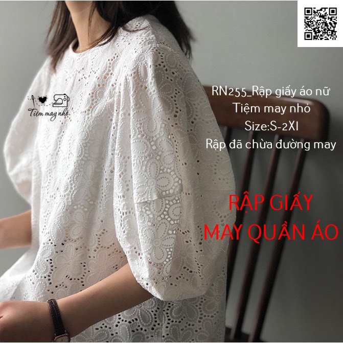 RN225_Rập giấy may áo nữ tay kiểu