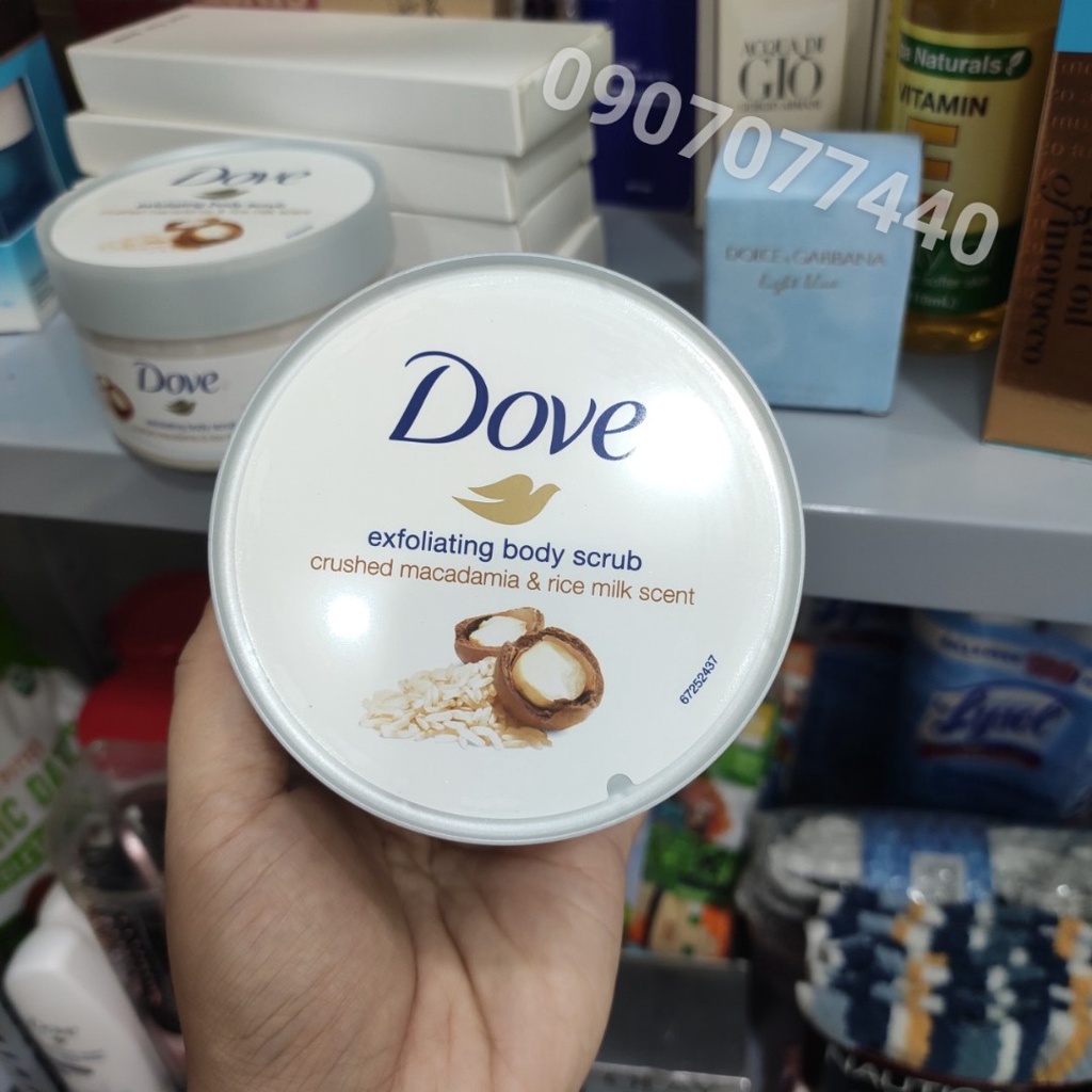 Kem tẩy tế bào chết Dove hàng chuẩn Mỹ giúp làn da mịn mượt tươi tắn trắng sáng lên mỗi ngày - EDS Hàng Mỹ