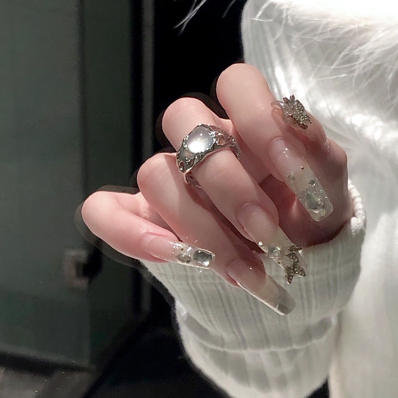 Nhẫn Hở Hình Hoa Đính Đá Opal Thời Trang Cho Nữ