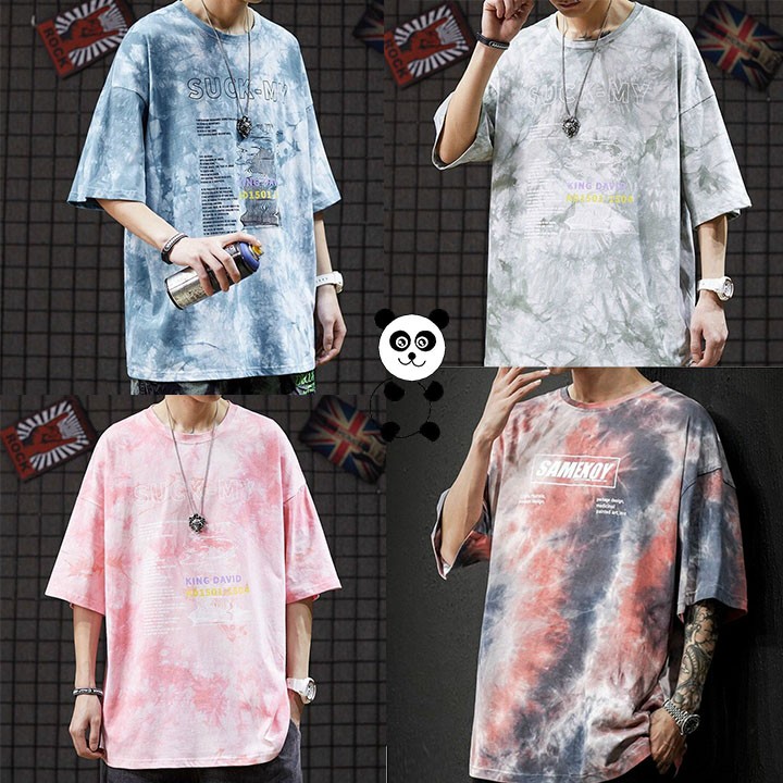Áo thun loang màu unisex nam nữ mẫu thun hè hot trend