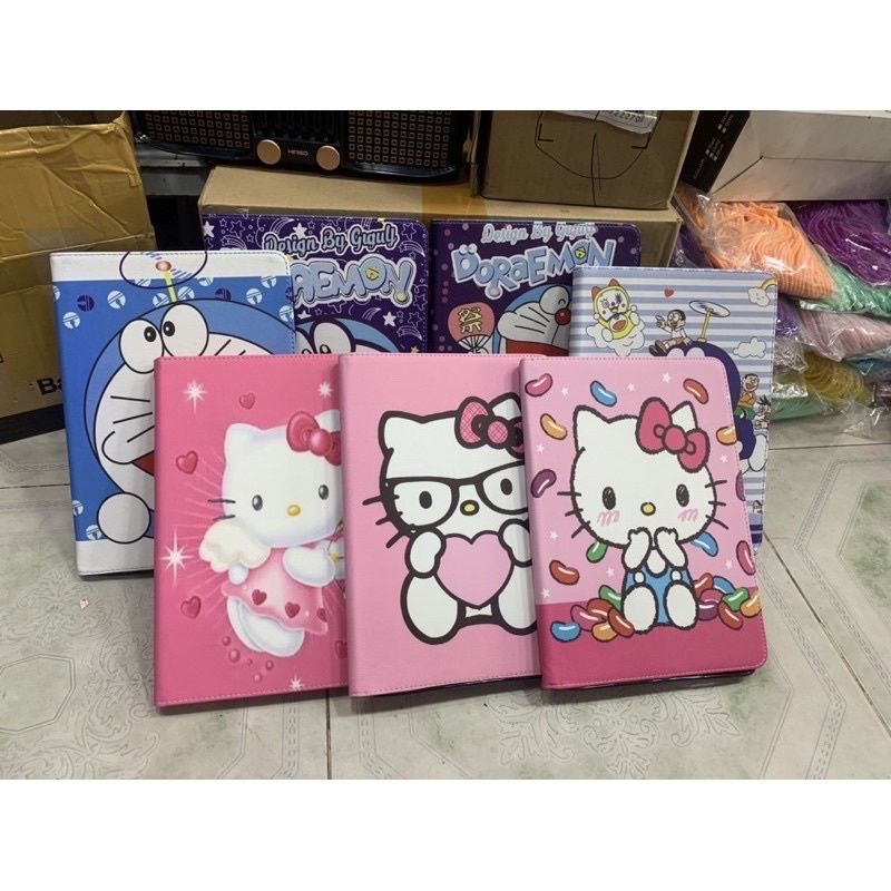 Bao da Samsung Tab A 9.7inch P555 dẻo hình kitty doremon siêu dễ thương