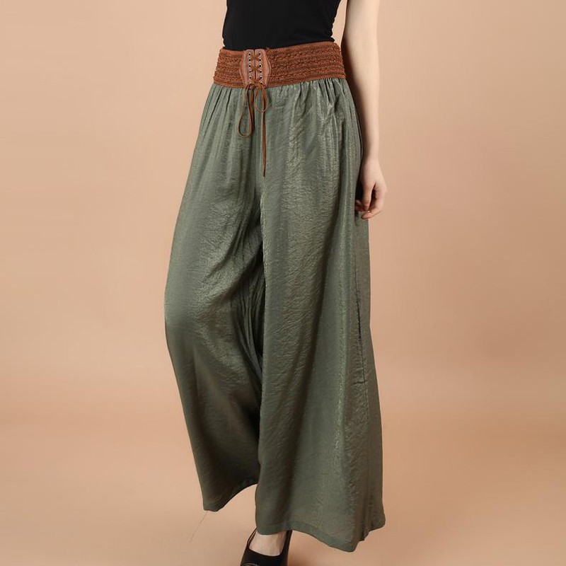 Quần Culottes Ống Rộng Cỡ Lớn 40-80kg Thời Trang Trẻ Trung Cho Nữ