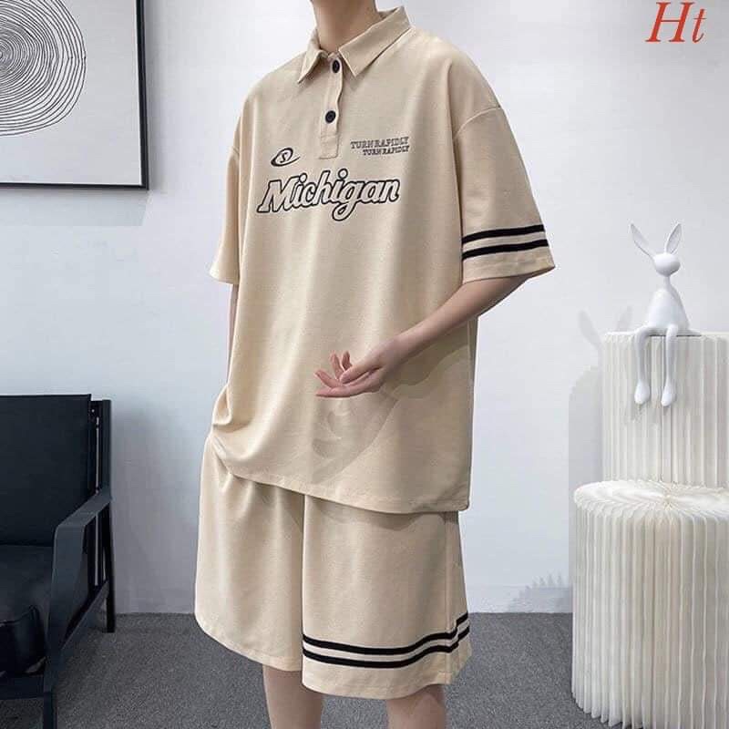 Bộ đùi polo Michi sọc H2B877