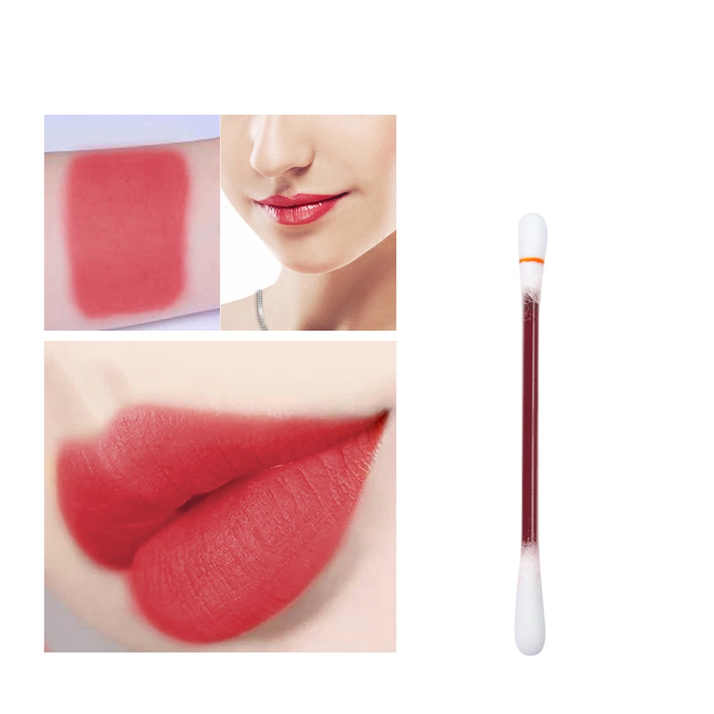 Tăm Bông Son Men Cotton Lip Glaze Di Động Làm Đẹp Sáng Tạo Không Phai Màu Môi wine01