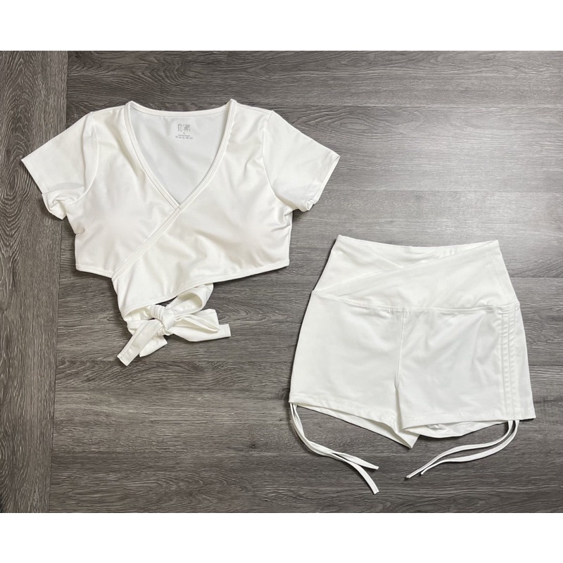 Set đùi rút dây nữ cột nơ phía sau ( Kèm mút) gym,thể thao,yoga