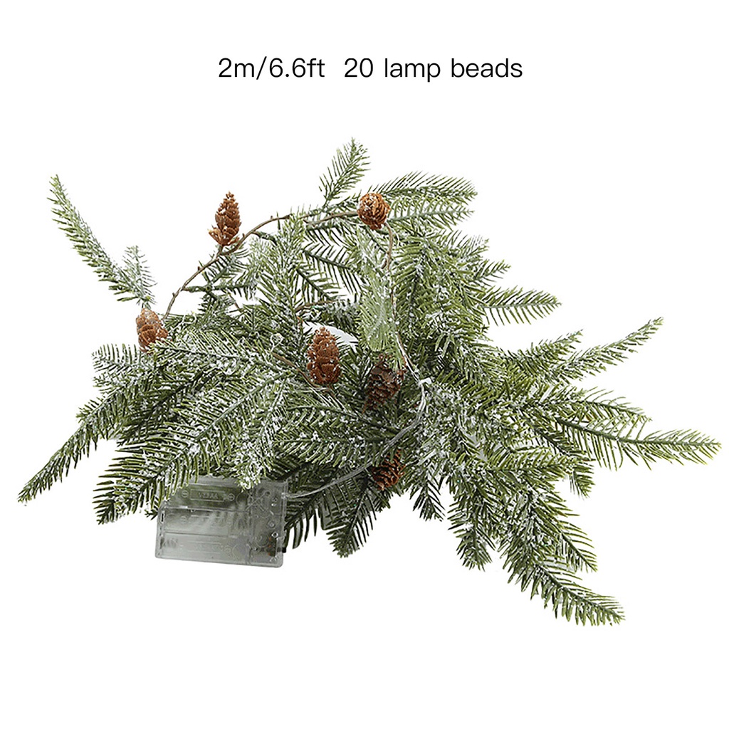 Dây đèn LED giả mây xanh lá treo tường trang trí giáng sinh