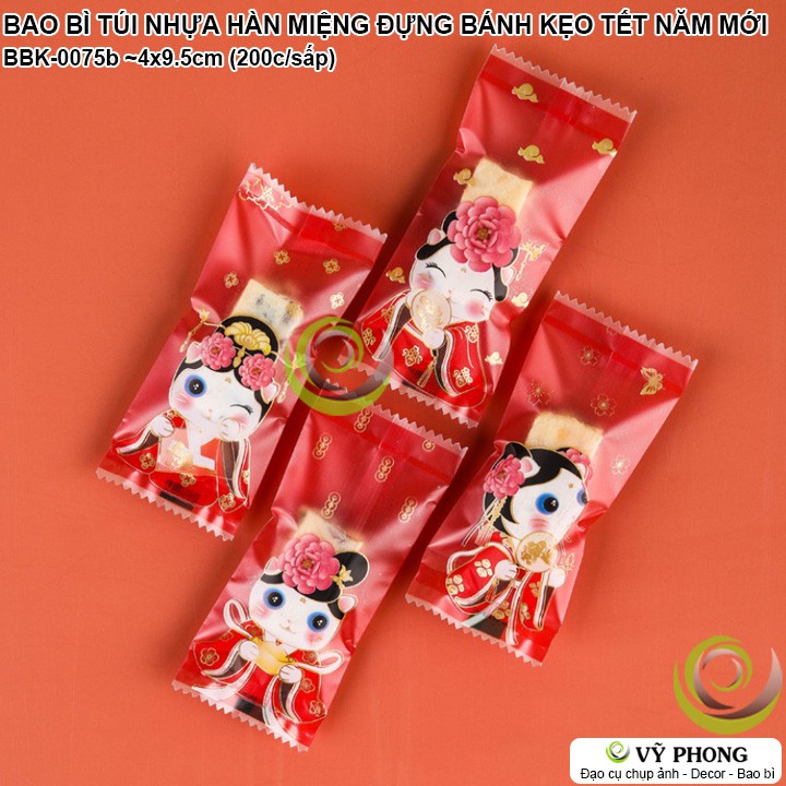 BAO BÌ TÚI NHỰA HÀN MIỆNG ĐỰNG BÁNH KẸO TẾT NĂM MỚI IN HÌNH CHÚC MỪNG TÂN XUÂN TÀI LỘC BBK-0075