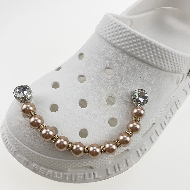 Phụ Kiện Trang Trí Dây Giày Đính Ngọc Trai Giả Thời Trang