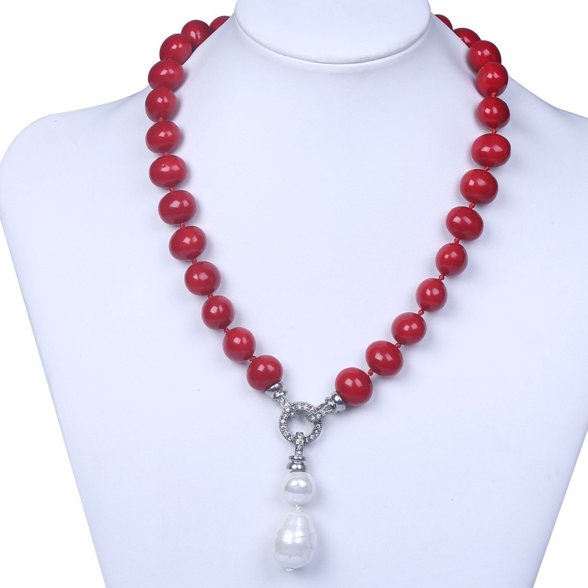 [K20B] Phụ kiện trang sức (DIY) - Chốt khóa 3 chiều tròn nạm đá Zirco làm chuỗi cổ