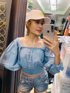 Áo croptop linen F21