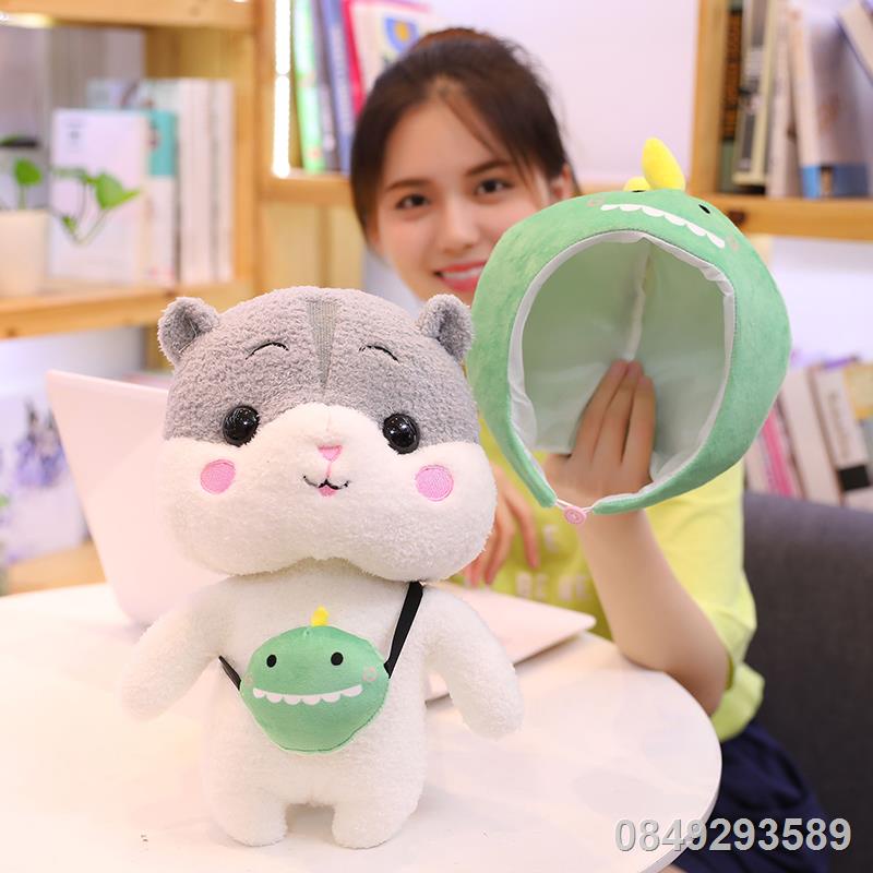 Búp bê hamster dễ thương đồ chơi sang trọng mặc quần áo chuột vải năm của cô gái linh vật