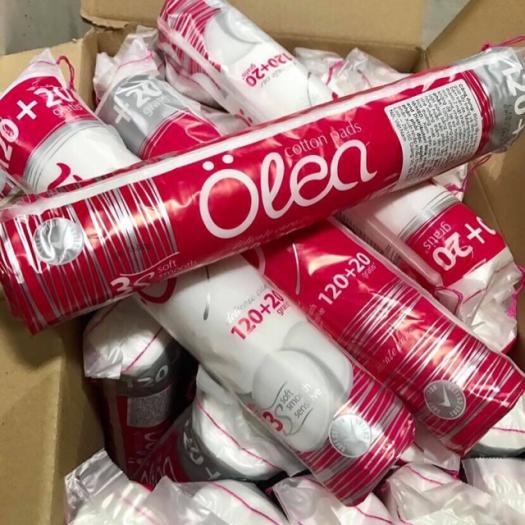 Bông tẩy trang Cotton 100% Không Xơ Bông Olea 120+20 miếng