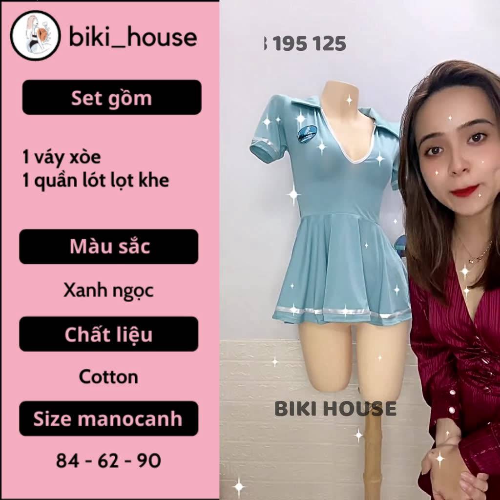 Váy ngủ hóa trang bé thỏ ngọc xanh dễ thương cosplay thỏ bunny xẻ ngực sexy đáng yêu / không kèm tai thỏ BIKI HOUSE N730 | BigBuy360 - bigbuy360.vn