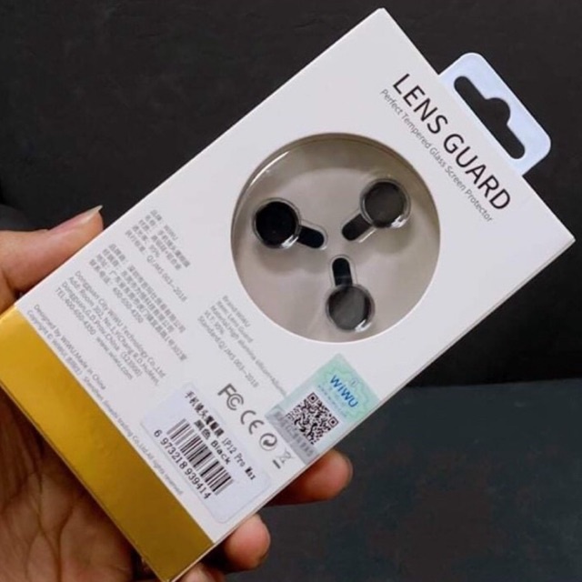 Khung dán bảo vệ 3 mắt camera iPhone 12 , IPhone 12 Pro Max chính hãng Wiwu Lens Camera cao cấp
