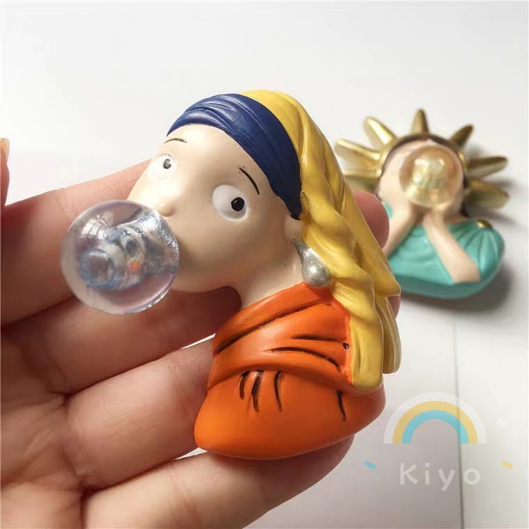 Funny Blowing Bubbles Statue of Liberty Fridge Magnet Resin 3D Fridge Magnet