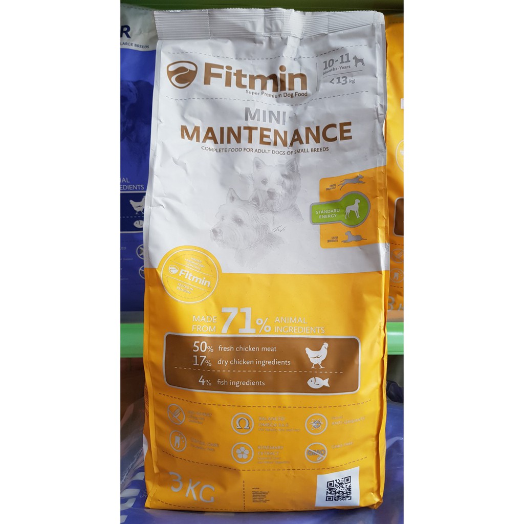 HẠT THỊT TƯƠI CHÓ CHÓ FITMIN MINI MAINTENANCE 3KG