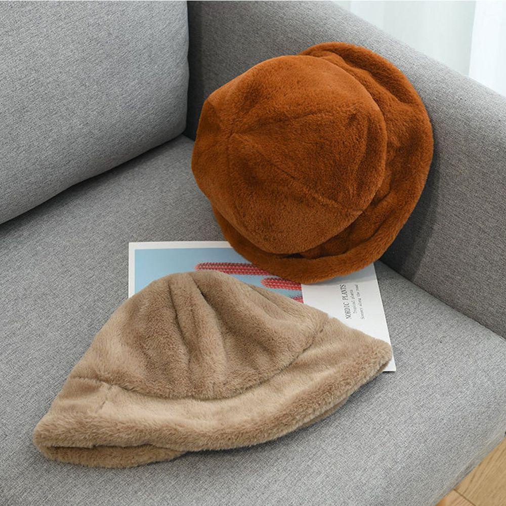 Nón Tai Bèo Phủ Lông Mềm Mại Giữ Ấm Mùa Đông Cho Nữ