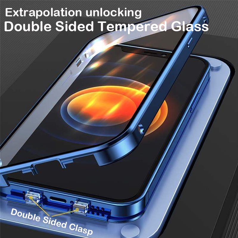 Ốp Điện Thoại Hai Mặt Kính Bảo Vệ 360 Độ Chống Bụi Cho iPhone 14 13 Pro Max 12 Pro 14 Pro Max 12 Pro Max 14 Plus