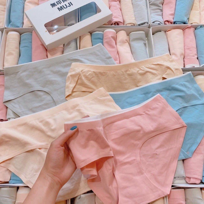 SET 5 quần chip MUJI COTTON không đường may