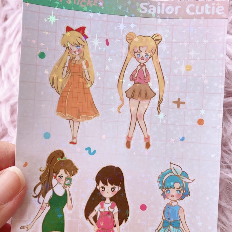 Meimei Sticker - Set sticker Sailor Cutie trang trí sổ bullet journal laptop điện thoại