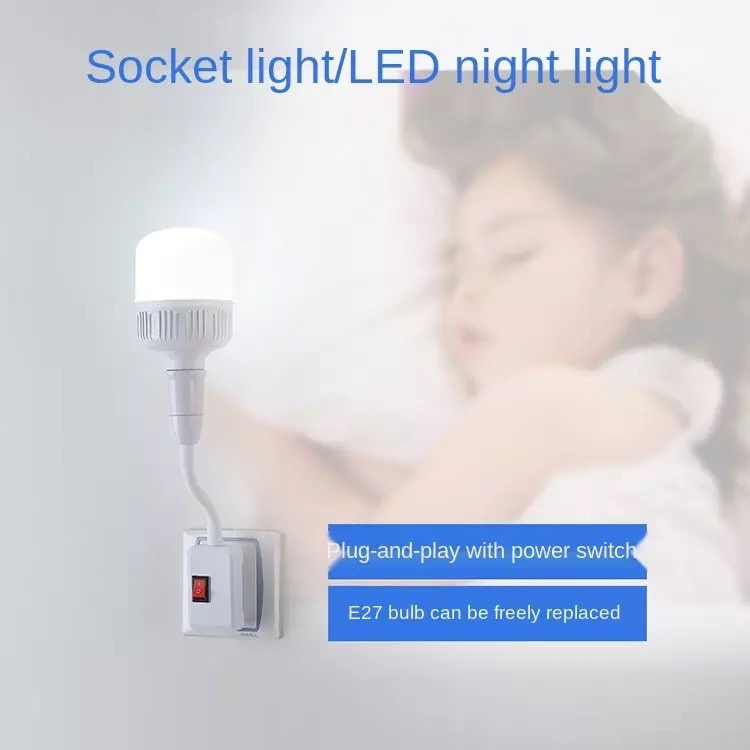 Giá Đỡ Bóng Đèn Chuyển Đổi Hai Phích Cắm E27 25cm / 110-220V E27 Dành Cho Gia Đình
