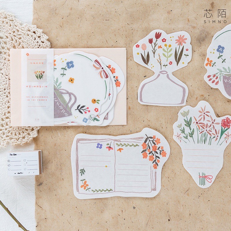 Túi 15 tờ giấy ghi chú + một phong bì độc đáo