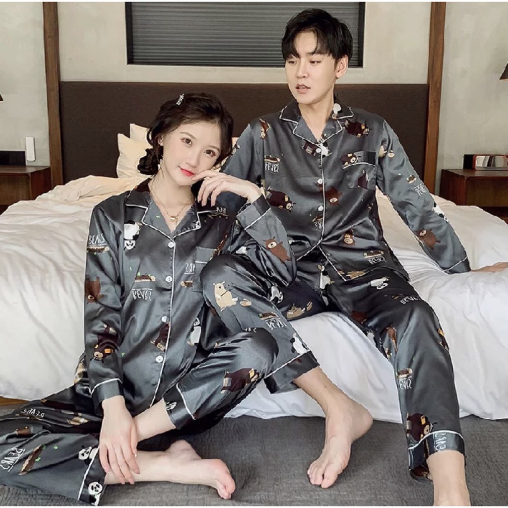 Đồ bộ Pijama nam nữ - Đồ mặc đôi nam nữ - Đồ mặc nhà chất lụa siêu mềm (Hàng có sẵn)