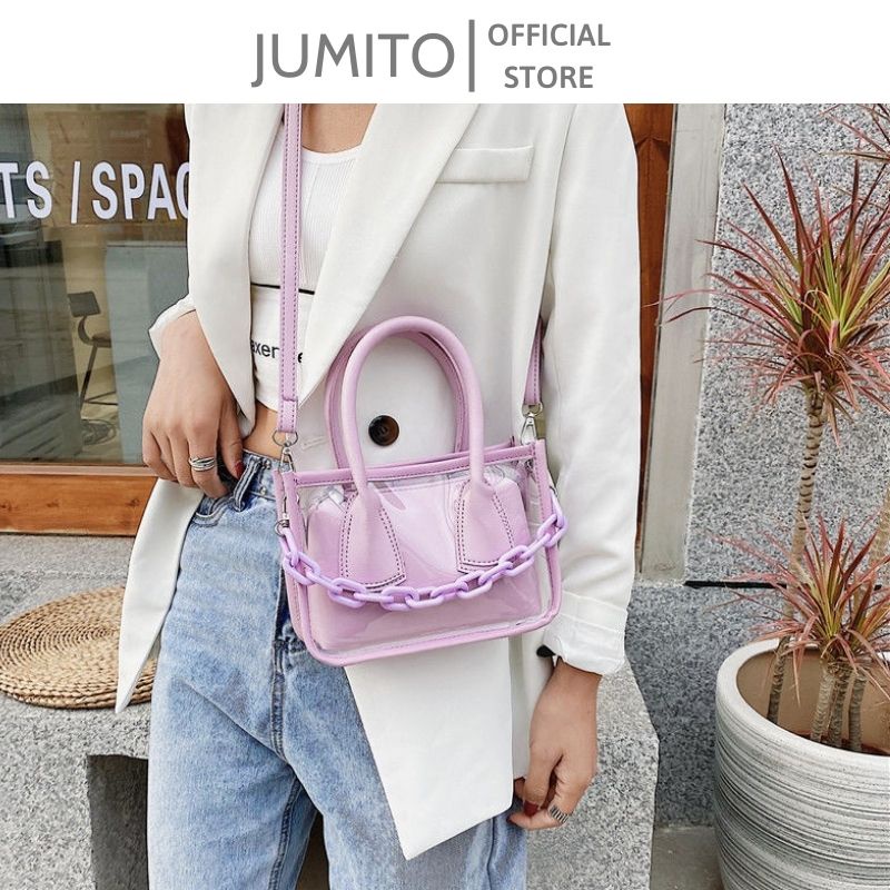 Túi xách nữ đeo chéo cầm tay dây xích trong 2 in 1 hàng Quảng Châu JUMITO SD1200